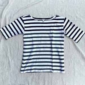 J CREW Lightweight Terry Tee Stripe Boat #01223 Womens XXS